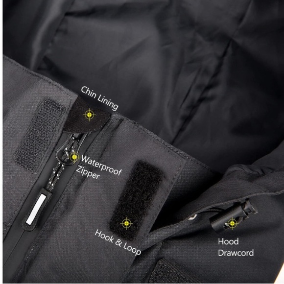 PAMLULU Mens Waterproof Rain Jacket - Picture 4 of 9